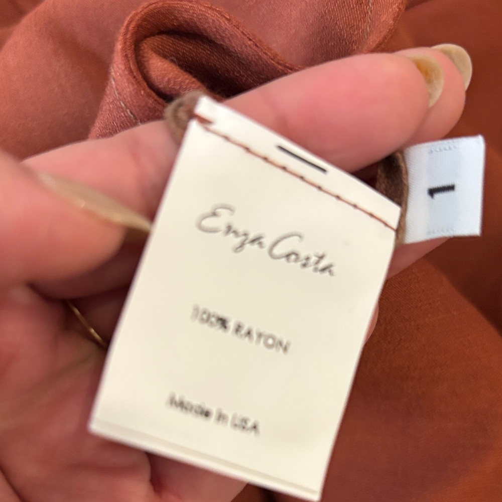 Enza Costa Rust Brown Slip Maxi Dress - Picture 5 of 6